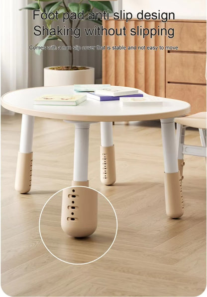 Height Adjustable Peanut Table with 2 Chairs Pink - image 4