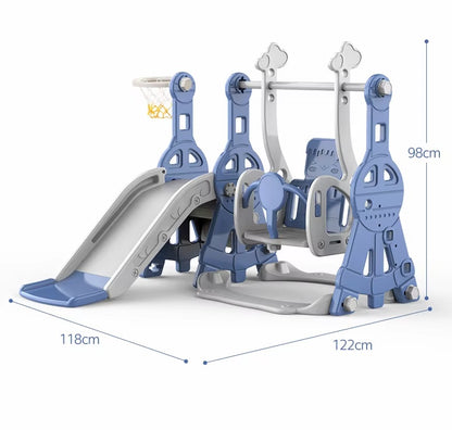 Kids swing and slide set Blue - image 3