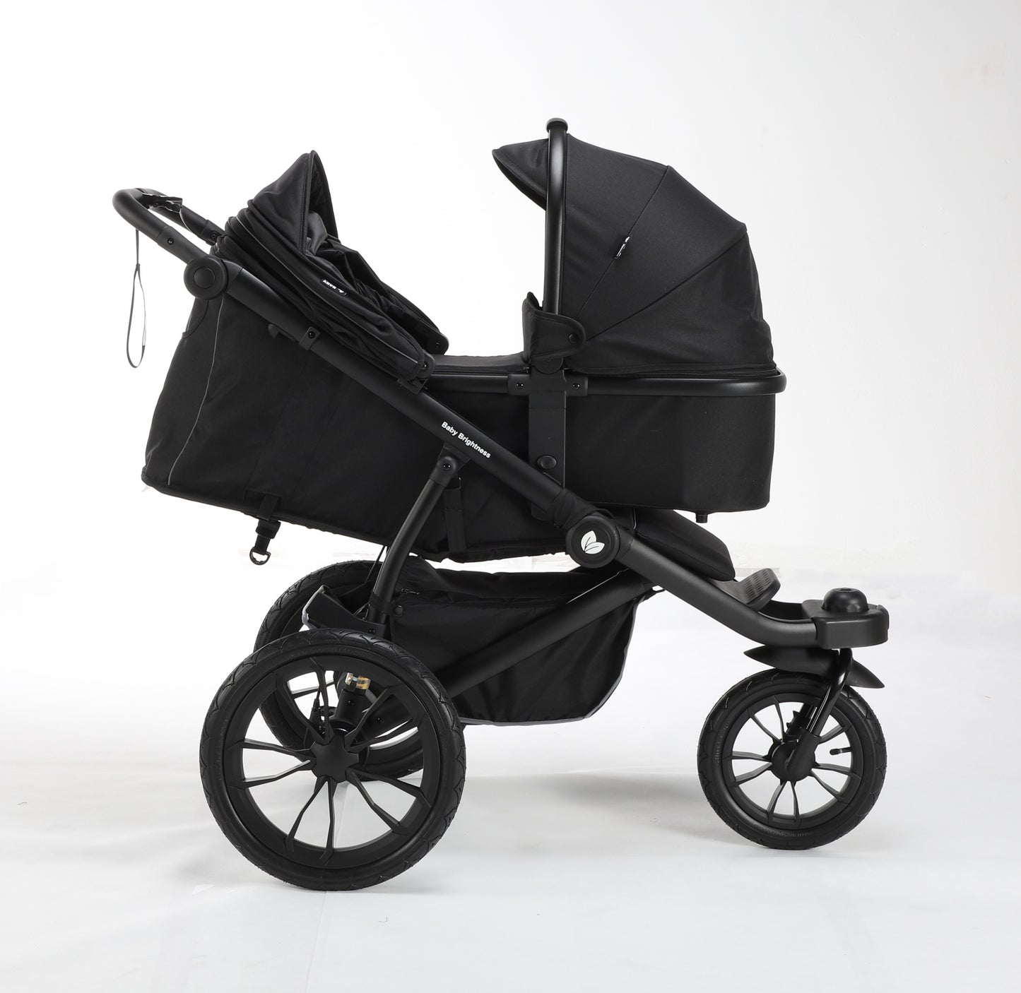 Pre-order Hill All Terrain Jogging Baby Stroller with Carrycot and Reclining Car Seat (Black） - image 26