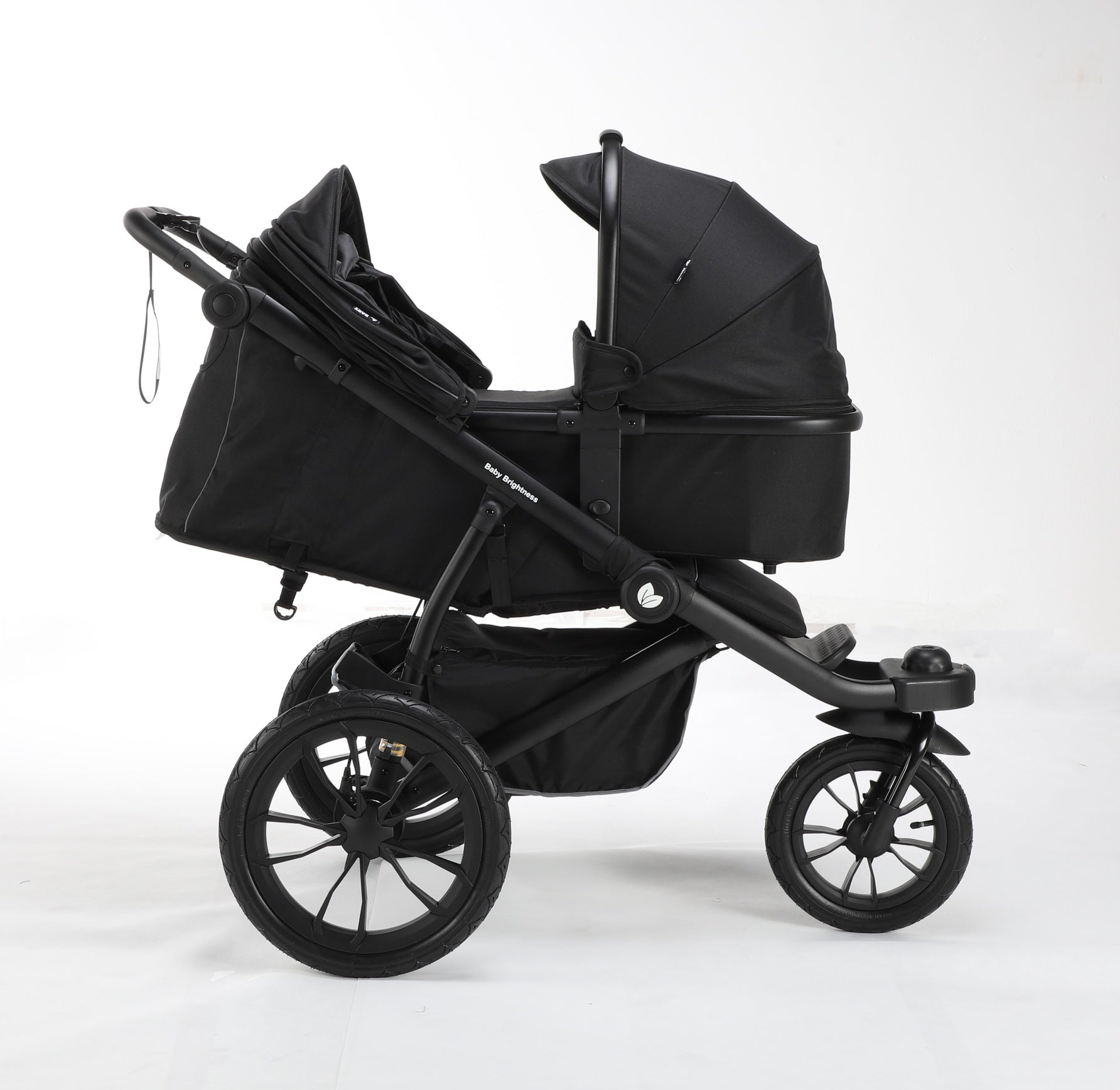 Pre-order Hill All Terrain Jogging Baby Stroller with Carrycot and Reclining Car Seat (Black） - image 26