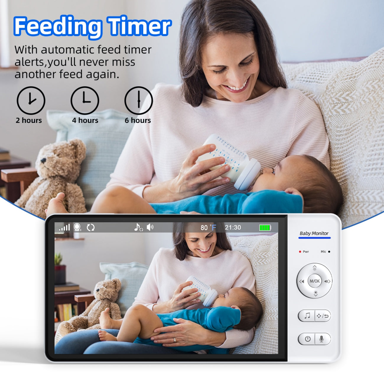 7”LCD HD Pan & Tilt Infrared Night Vision Baby Monitor - image 16