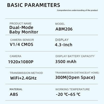 Dual Mode 4.3" Baby Monitor with Night Vision & Motion Detection - image 12