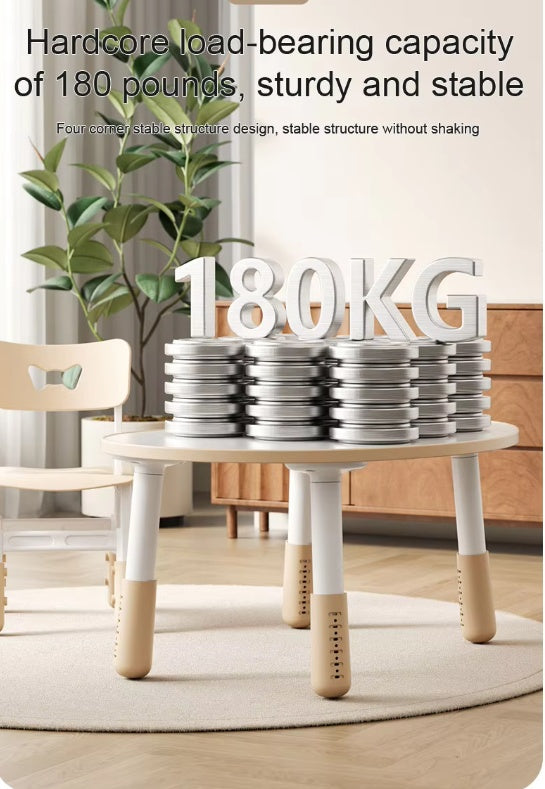 Height Adjustable Peanut Table with 2 Chairs Coffee - image 6