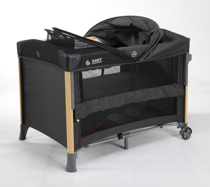 Baby Brightness 4 in 1 Portacot Black - image 8