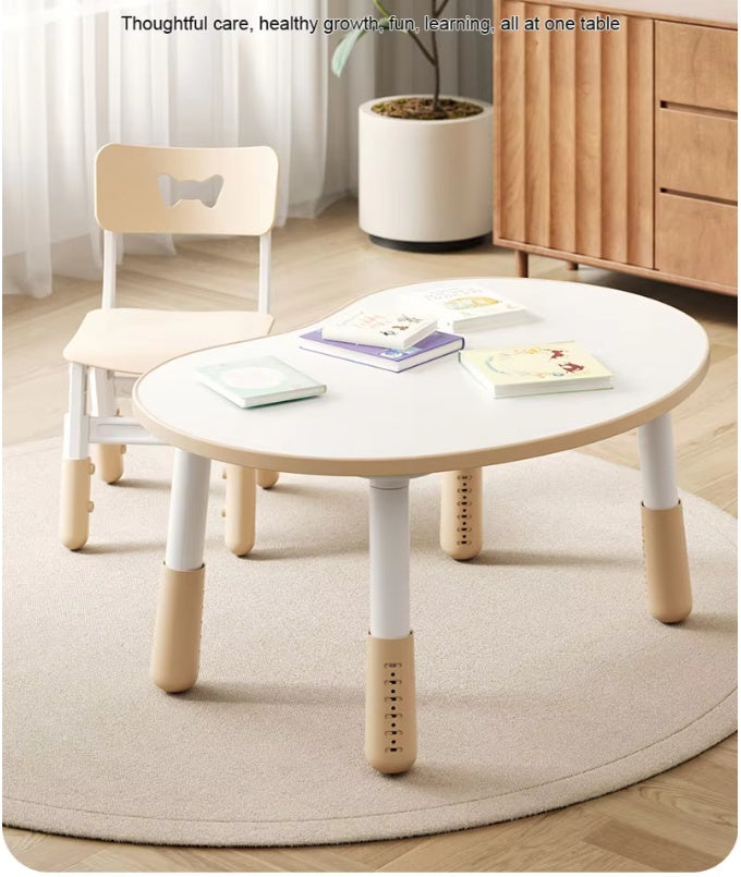 Height Adjustable Peanut Table with 2 Chairs Pink - image 2