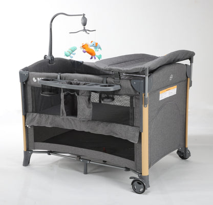 Baby Brightness 4 in 1  Baby Portacot Grey - image 3
