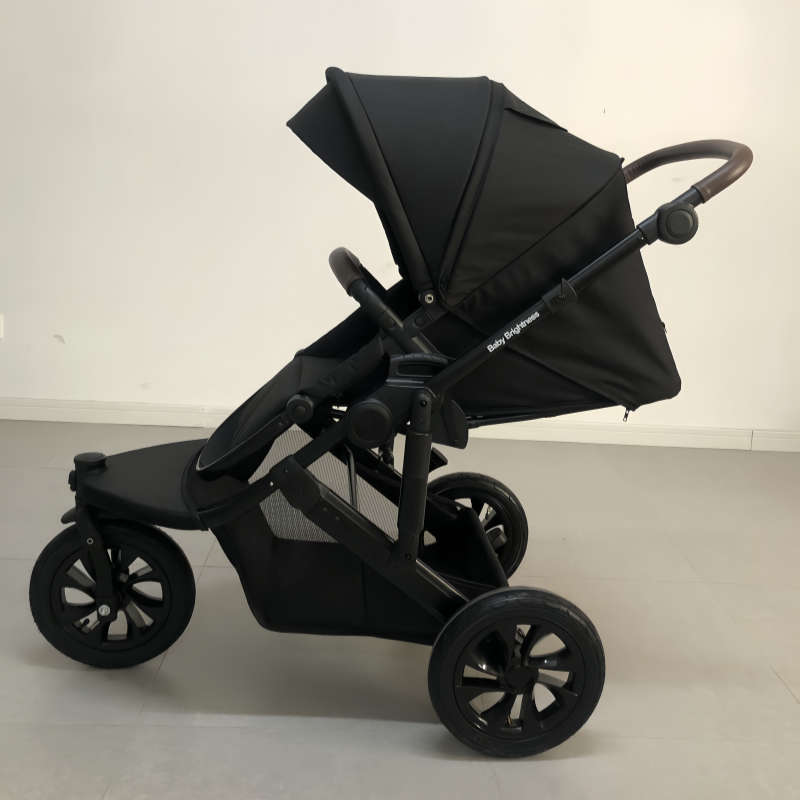 Newborn Pram – EasyGo 1+ Three Wheel Stroller with Carrycot (Black) - image 12