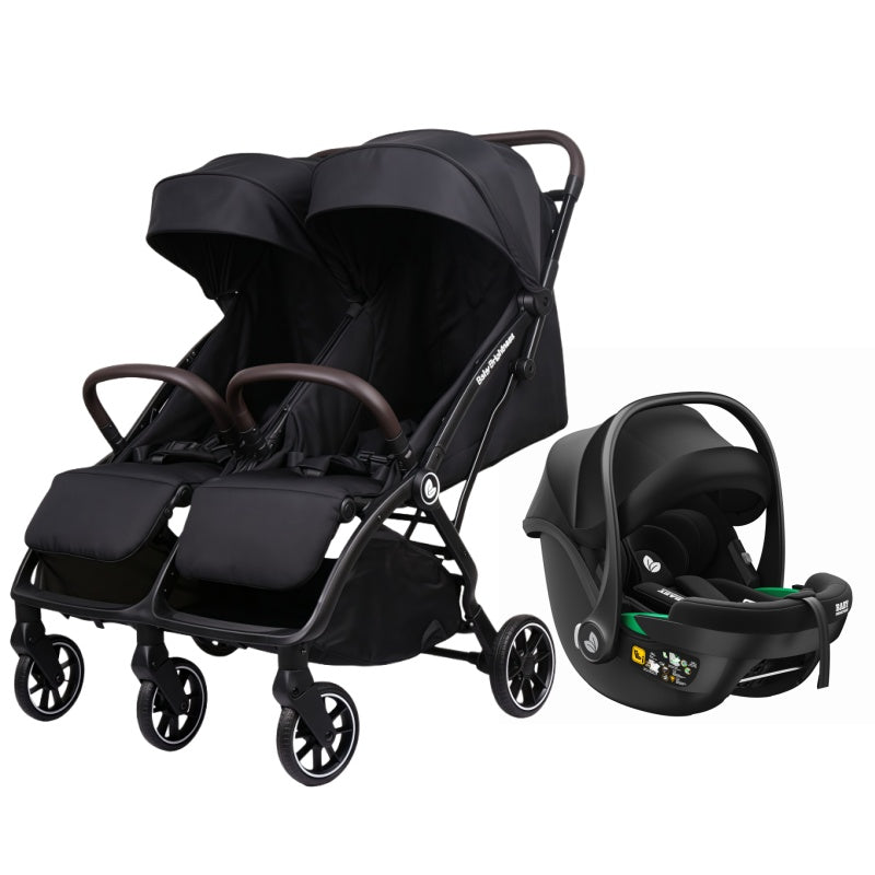 Double Pram – FlexGo Duo with Infant Capsule – Baby Brightness