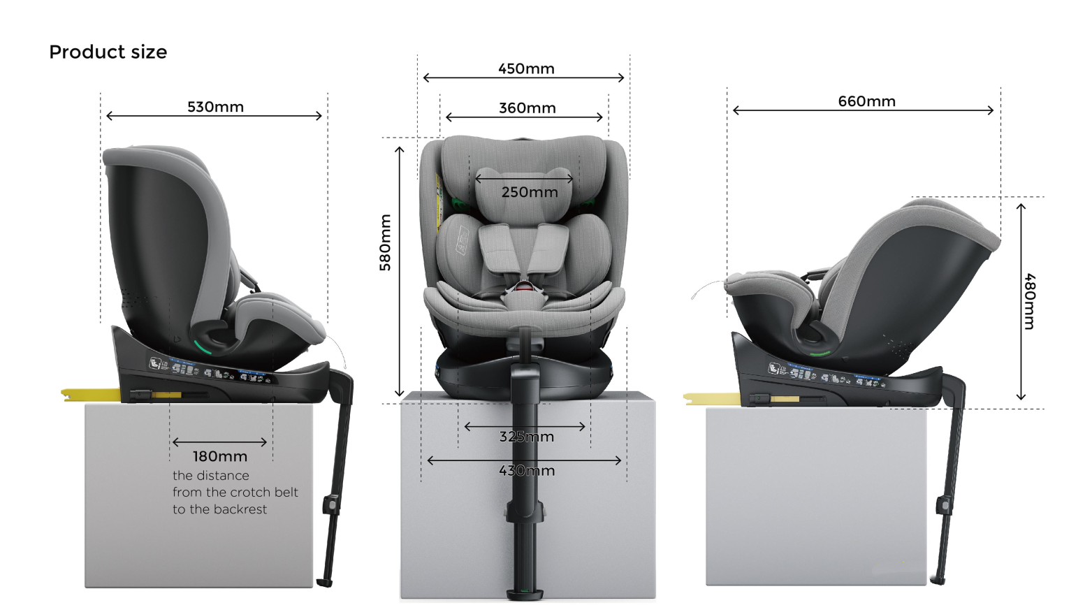 360° Rotating Baby Car Seat – Baby Brightness GuardianMax 2+ Pink - image 10