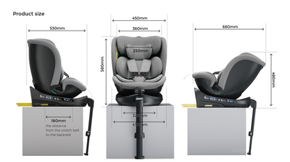 360° Rotating Baby Car Seat – Baby Brightness GuardianMax 2+ Pink - image 10