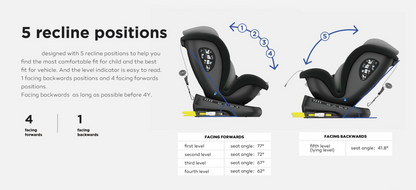 Pre-order 360° Rotating Baby Car Seat – Baby Brightness ShieldMax Plus Grey - image 9