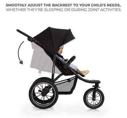 Pre-order Newborn Pram – EasyGo 2+ Three Wheel Stroller with Car Seat and Rotating ISOFIX Base (Black) - image 6