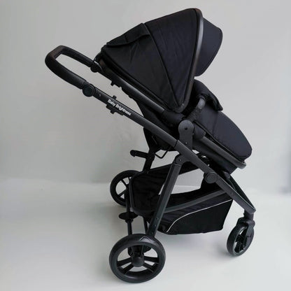Newborn Pram – Palms 2 in 1 Bassinet Stroller Black - image 13