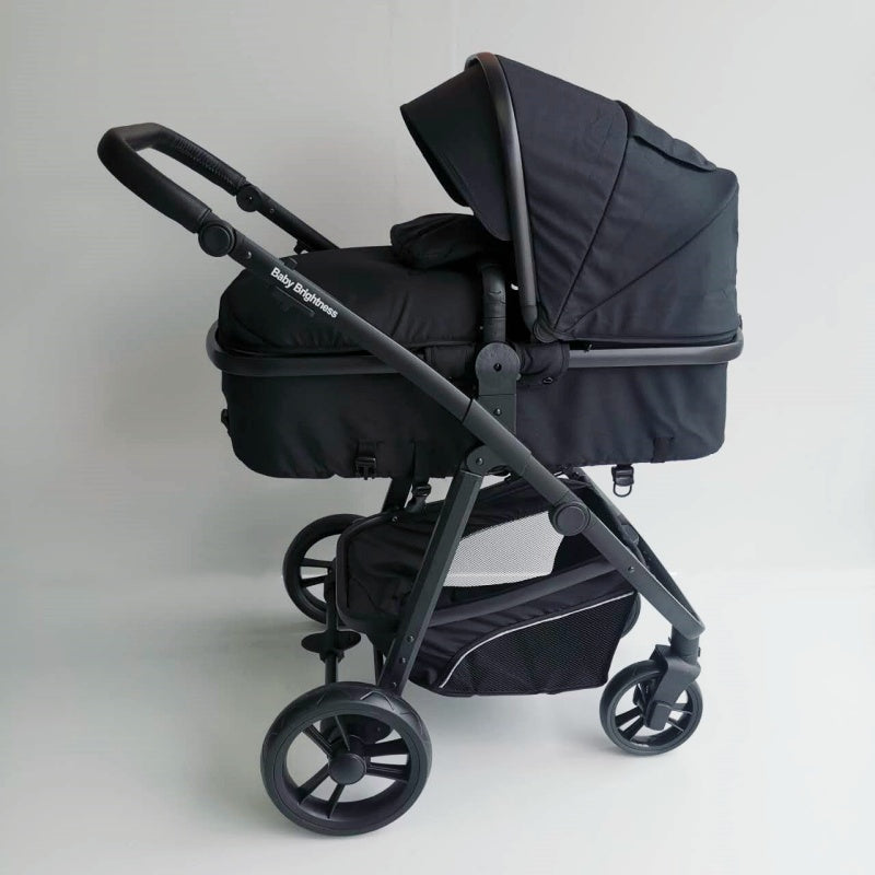 Pre-order Newborn Pram – Palms Stroller with Bassinet, Car Seat and Rotating ISOFIX Base (Black) - image 2