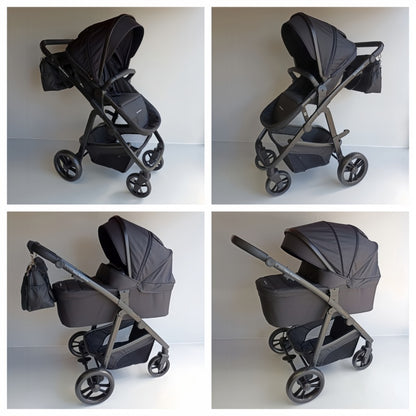 Pre-order Newborn Pram – Palms 1+ Stroller with Carrycot + Reclining Infant Capsule + 360 Car Seat and Rotatin - image 5