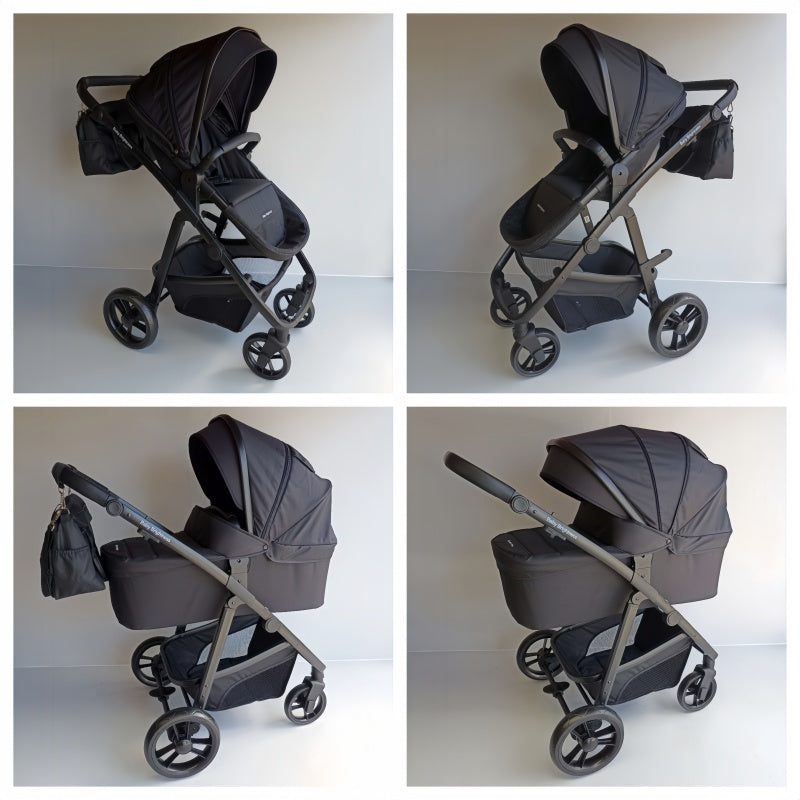 Pre-order Newborn Pram – Palms 1+ Stroller with Carrycot + Infant Capsule + 360 Car Seat and Rotating ISOFIX B - image 5