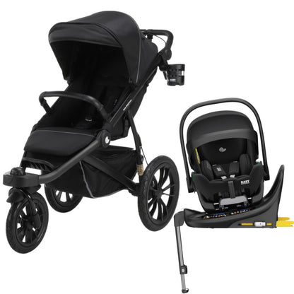 Pre-order Hill All Terrain Jogging Baby Stroller with Reclining Car Seat and Rotating ISOFIX Base (Black）