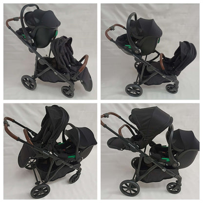 Pre-order Double Pram – Luxe Twin Stroller with Double Bassinets and Car Seats - image 6