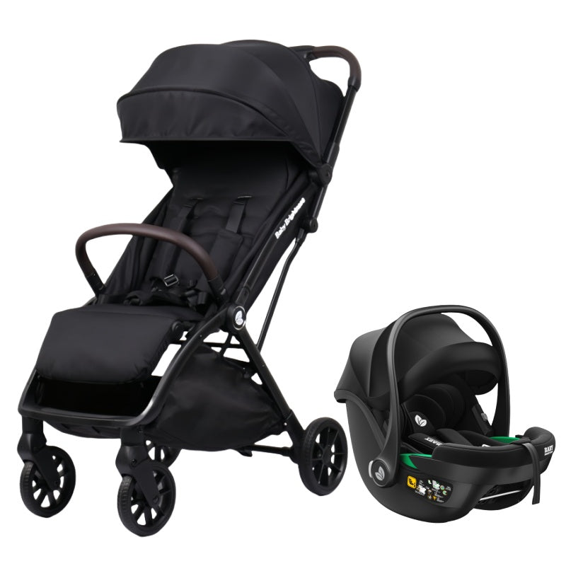 Pre-order Newborn Pram & Capsule – FlexGo Auto Folding Stroller with Capsule (Black)