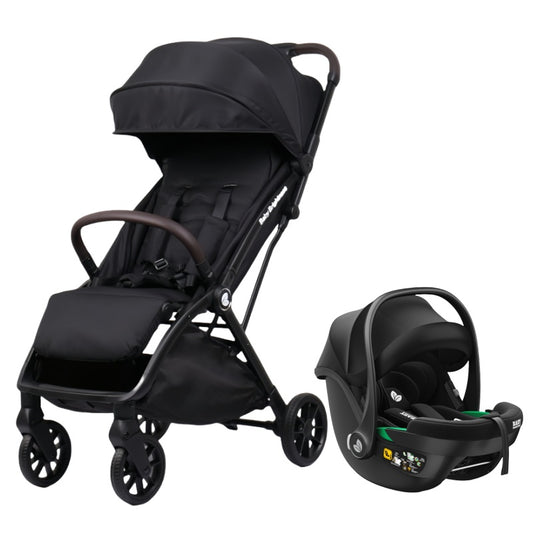 Pre-order Newborn Pram & Capsule – FlexGo Auto Folding Stroller with Capsule (Black)